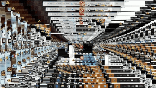 Desktop recursion | image tagged in gifs,virus | made w/ Imgflip images-to-gif maker