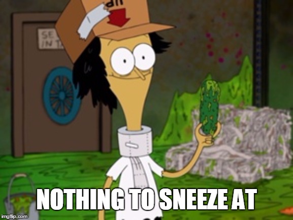 NOTHING TO SNEEZE AT | image tagged in sanjay and craig,sneeze | made w/ Imgflip meme maker
