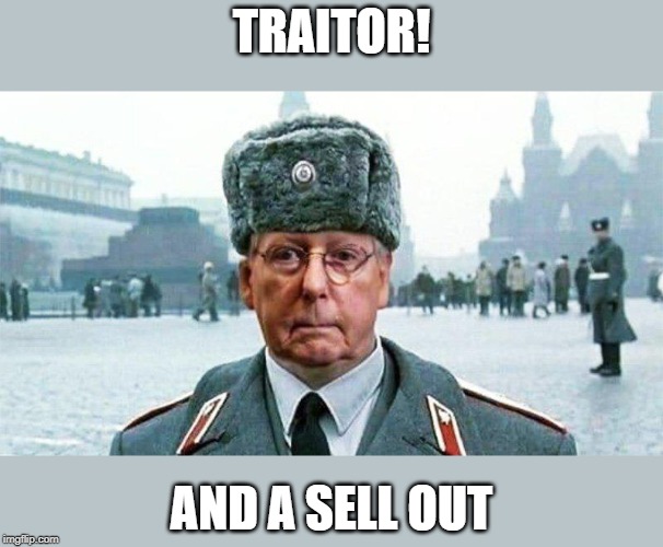 Moscow Mitch | TRAITOR! AND A SELL OUT | image tagged in moscow mitch,politics lol,funny but true | made w/ Imgflip meme maker