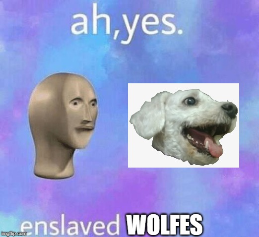 Ah Yes enslaved | WOLFES | image tagged in ah yes enslaved | made w/ Imgflip meme maker