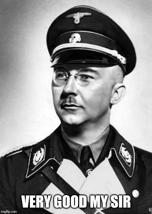 himmler | VERY GOOD MY SIR | image tagged in himmler | made w/ Imgflip meme maker