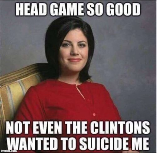 Totally | image tagged in monica lewinsky | made w/ Imgflip meme maker