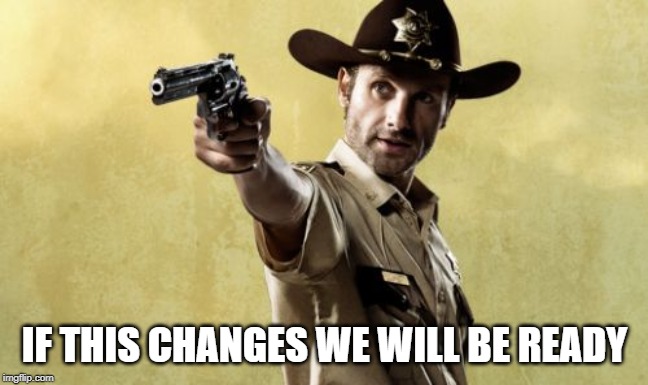 Rick Grimes Meme | IF THIS CHANGES WE WILL BE READY | image tagged in memes,rick grimes | made w/ Imgflip meme maker