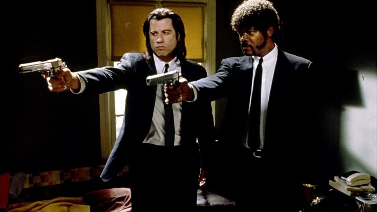 two gun pulp fiction Blank Meme Template