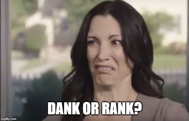 stank face | DANK OR RANK? | image tagged in stank face | made w/ Imgflip meme maker