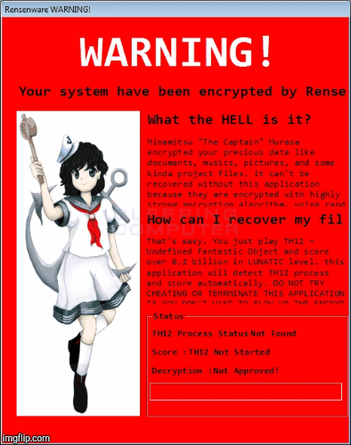 Rensenware Warning! | image tagged in gifs,virus,anime | made w/ Imgflip images-to-gif maker