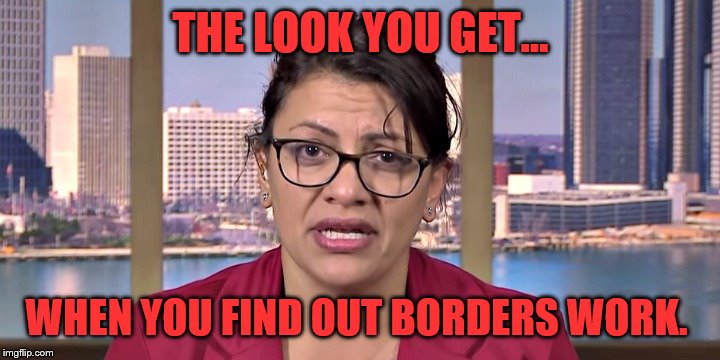 THE LOOK YOU GET... WHEN YOU FIND OUT BORDERS WORK. | made w/ Imgflip meme maker