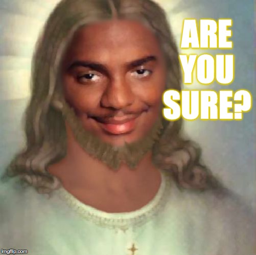 Jesus Carlton | ARE YOU SURE? | image tagged in jesus carlton | made w/ Imgflip meme maker