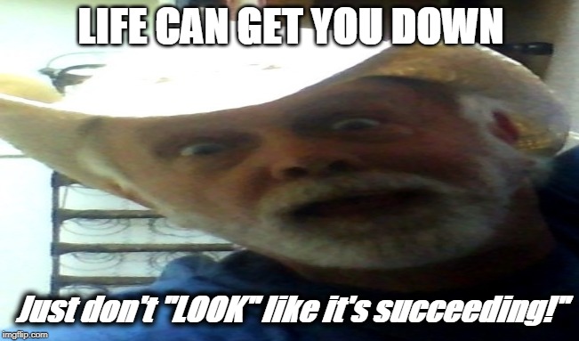 Life is funny that way | LIFE CAN GET YOU DOWN; Just don't "LOOK" like it's succeeding!" | image tagged in life alert | made w/ Imgflip meme maker