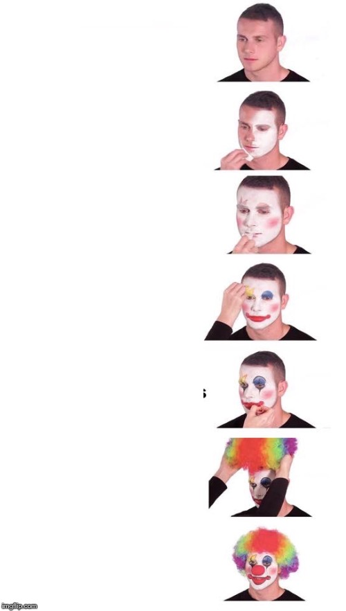 Clown face Blank Meme Template