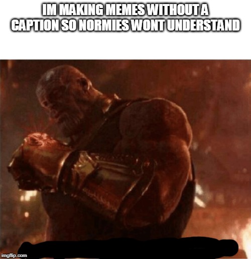 Normies.... | IM MAKING MEMES WITHOUT A CAPTION SO NORMIES WONT UNDERSTAND | image tagged in memes,funny,funny memes | made w/ Imgflip meme maker