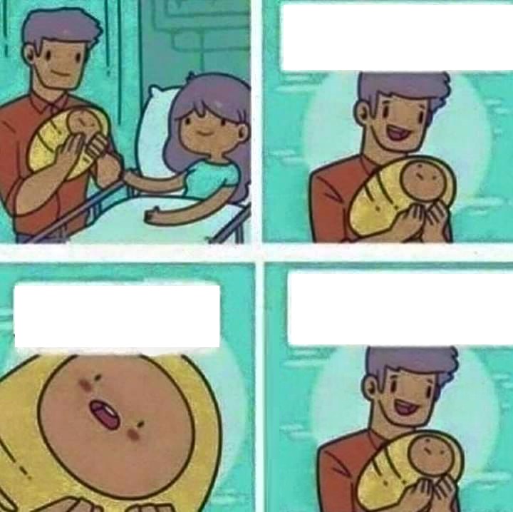 High Quality baby with daddy Blank Meme Template