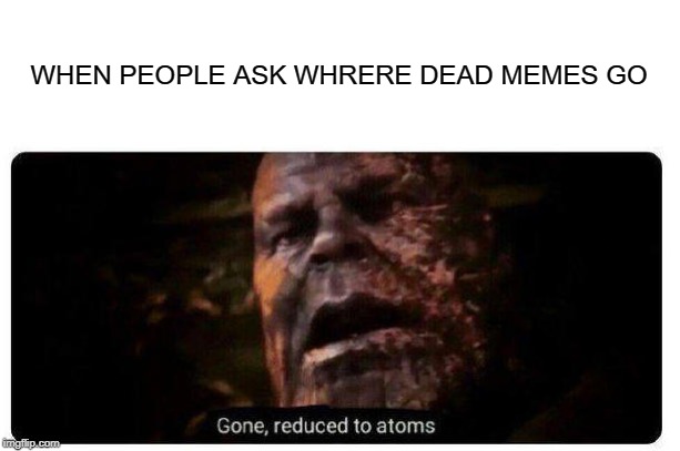 gone reduced to atoms | WHEN PEOPLE ASK WHRERE DEAD MEMES GO | image tagged in gone reduced to atoms | made w/ Imgflip meme maker