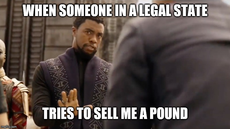 We don't do that here | WHEN SOMEONE IN A LEGAL STATE; TRIES TO SELL ME A POUND | image tagged in we don't do that here | made w/ Imgflip meme maker