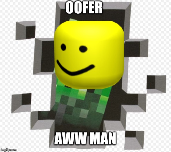 Minecraft Creeper | OOFER; AWW MAN | image tagged in minecraft creeper | made w/ Imgflip meme maker