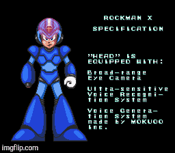 Rockman X Specifications | image tagged in gifs,anime | made w/ Imgflip images-to-gif maker