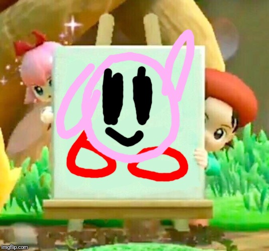 I tried to draw kirby | image tagged in kirby star allies meme,kirby,memes | made w/ Imgflip meme maker
