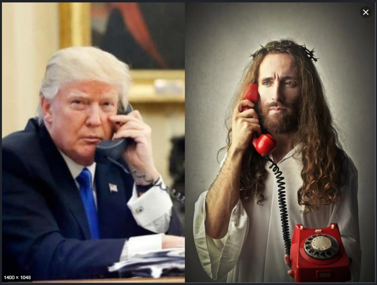 Trump Jesus convo Blank Meme Template