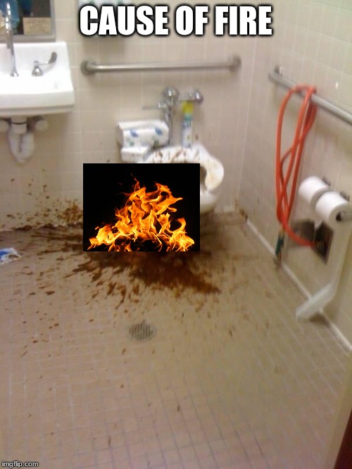 Girls poop too | CAUSE OF FIRE | image tagged in girls poop too | made w/ Imgflip meme maker