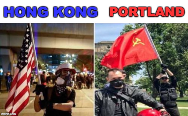 Let's Make A Deal | PORTLAND; HONG KONG | image tagged in hong kong,portland,antifa,communism,protest | made w/ Imgflip meme maker
