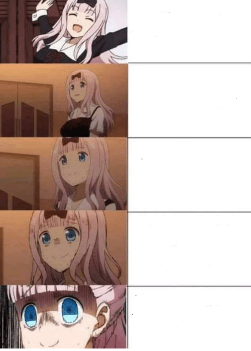 anime girl progression Blank Meme Template