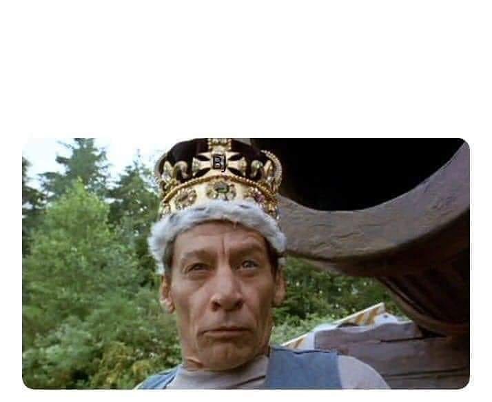 JIM VARNEY WEARING A CROWN Blank Meme Template