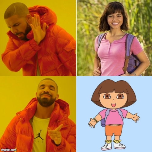 The real Dora is the best | image tagged in dora the explorer,dora,2019 | made w/ Imgflip meme maker