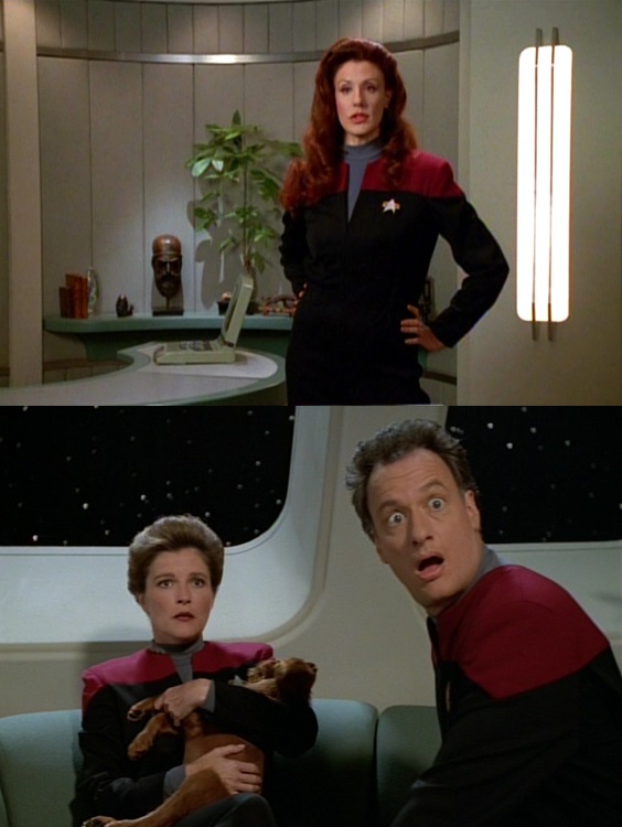 High Quality Janeway and Q Blank Meme Template