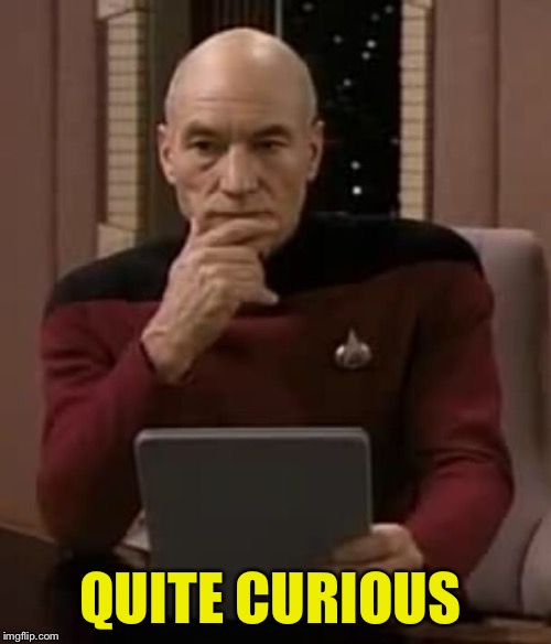 picard thinking | QUITE CURIOUS | image tagged in picard thinking | made w/ Imgflip meme maker