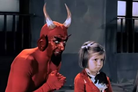 Girl and devil Blank Meme Template