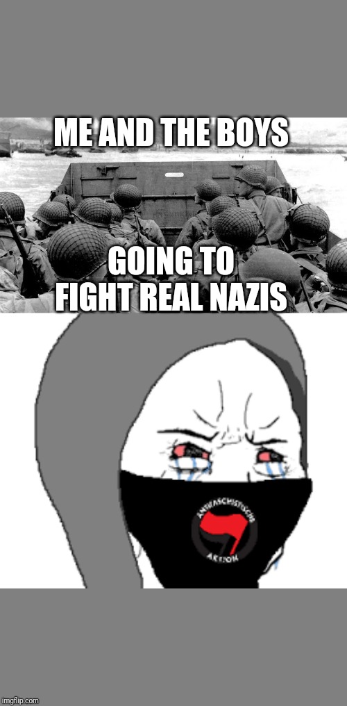 Grandpa and The Boys | ME AND THE BOYS; GOING TO FIGHT REAL NAZIS | image tagged in 'murica,me and the boys,me and the boys week | made w/ Imgflip meme maker