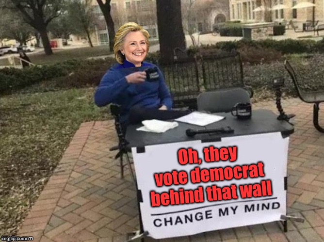 Oh, they vote democrat behind that wall | made w/ Imgflip meme maker