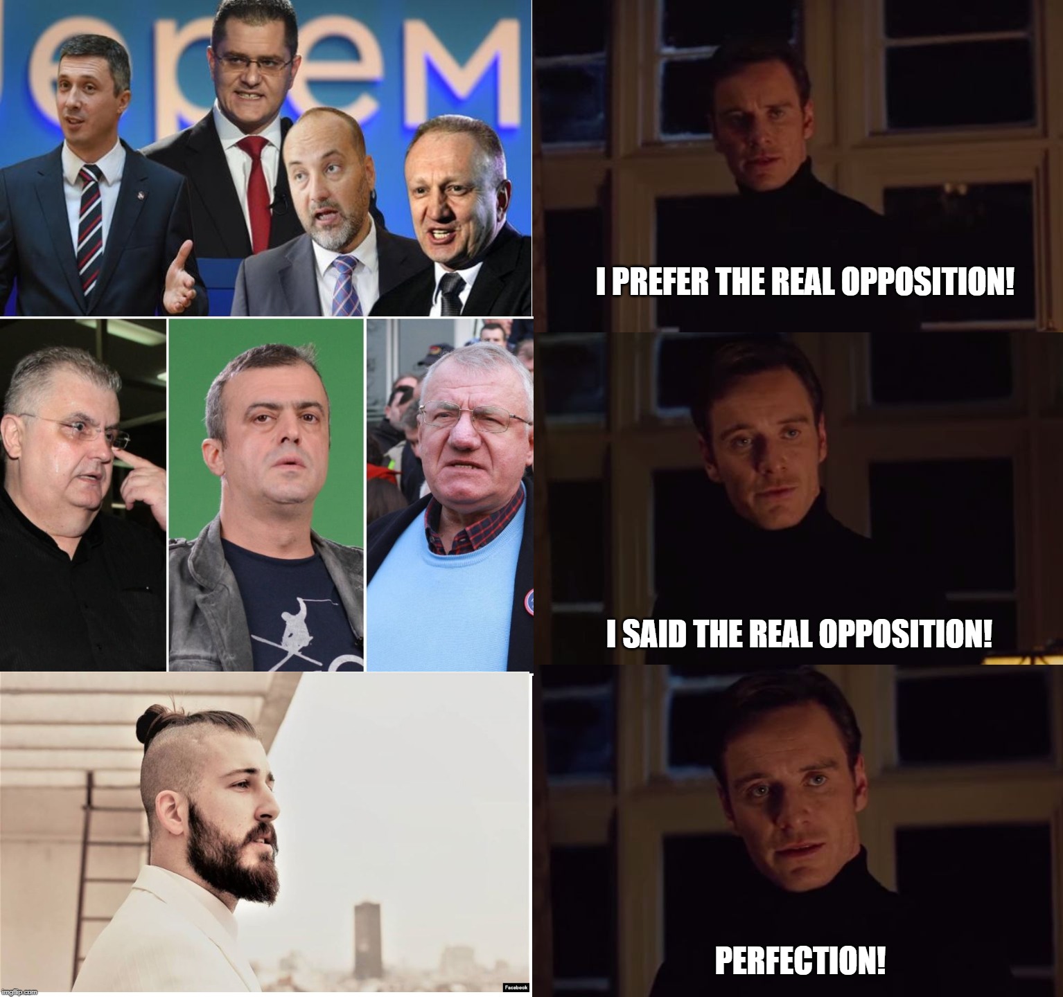 perfection | I PREFER THE REAL OPPOSITION! I SAID THE REAL OPPOSITION! PERFECTION! | image tagged in perfection | made w/ Imgflip meme maker