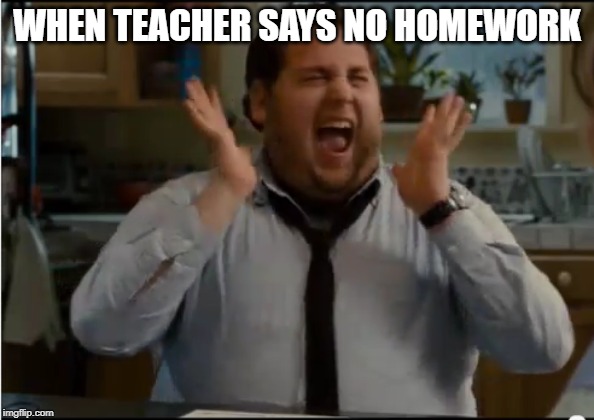 no homework meme image