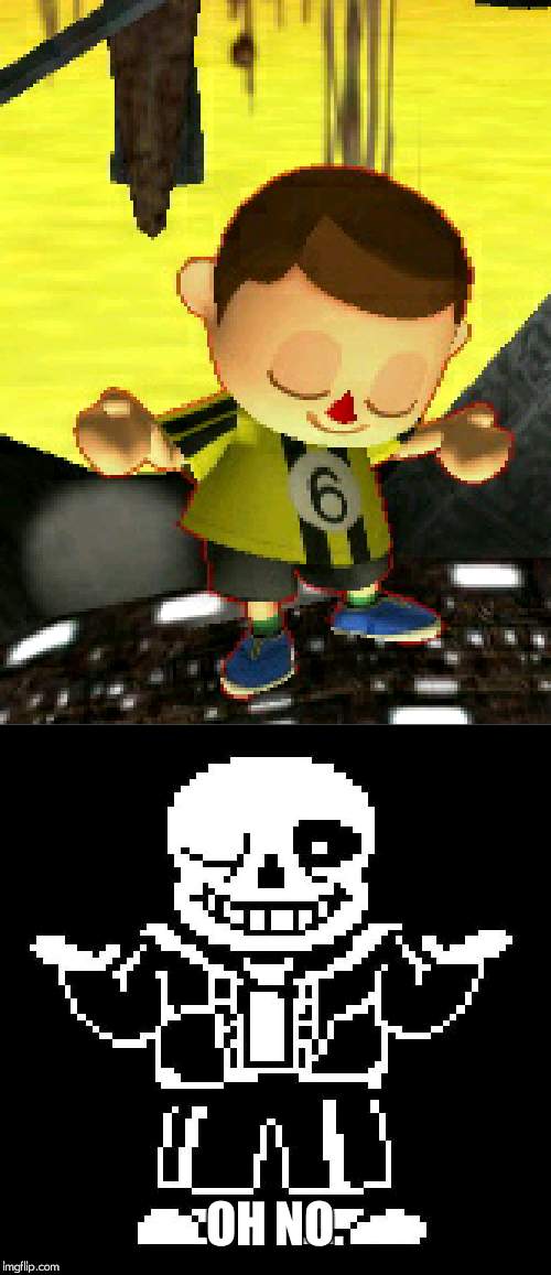 OH NO. | image tagged in sans undertale,villager | made w/ Imgflip meme maker