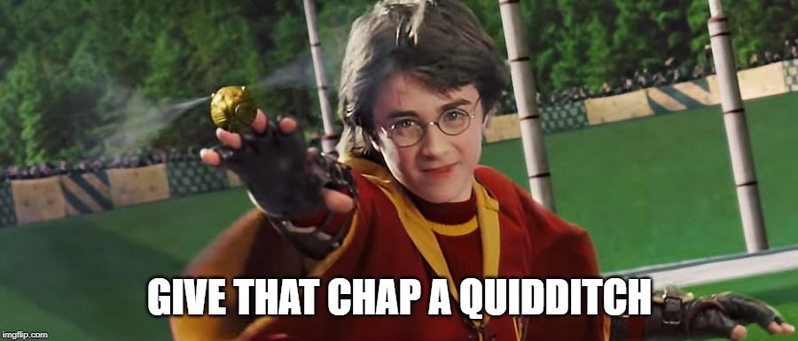 GIVE THAT CHAP A QUIDDITCH | made w/ Imgflip meme maker
