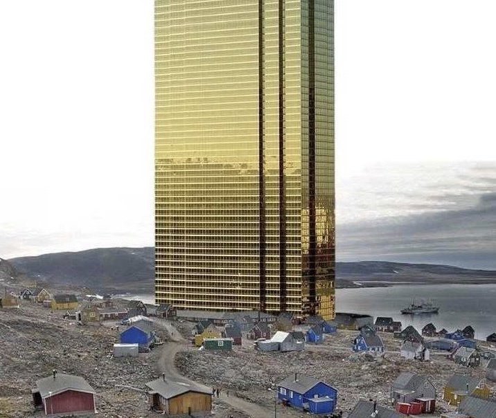 High Quality Trump Tower Greenland Blank Meme Template