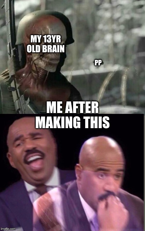 MY 13YR OLD BRAIN; PP; ME AFTER MAKING THIS | image tagged in sniper elite headshot | made w/ Imgflip meme maker