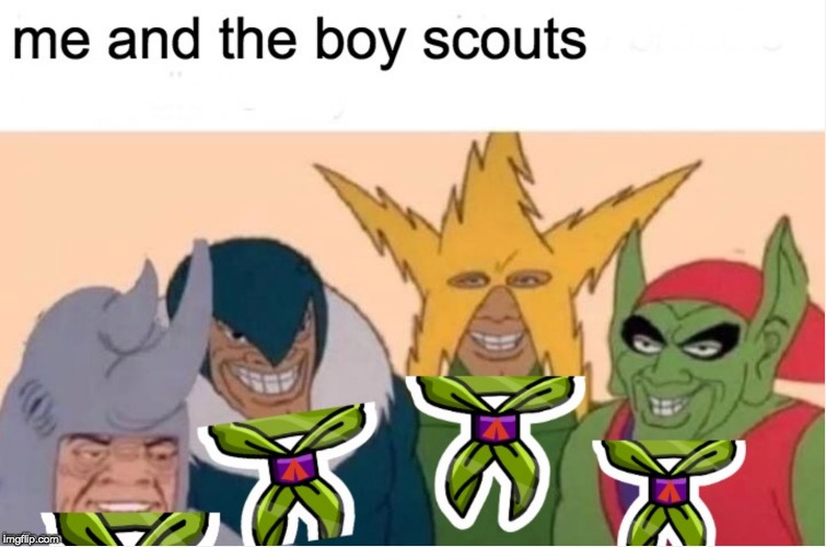 Me and the boy (scouts) | image tagged in boy scouts,me and the boys,me and the boys week | made w/ Imgflip meme maker