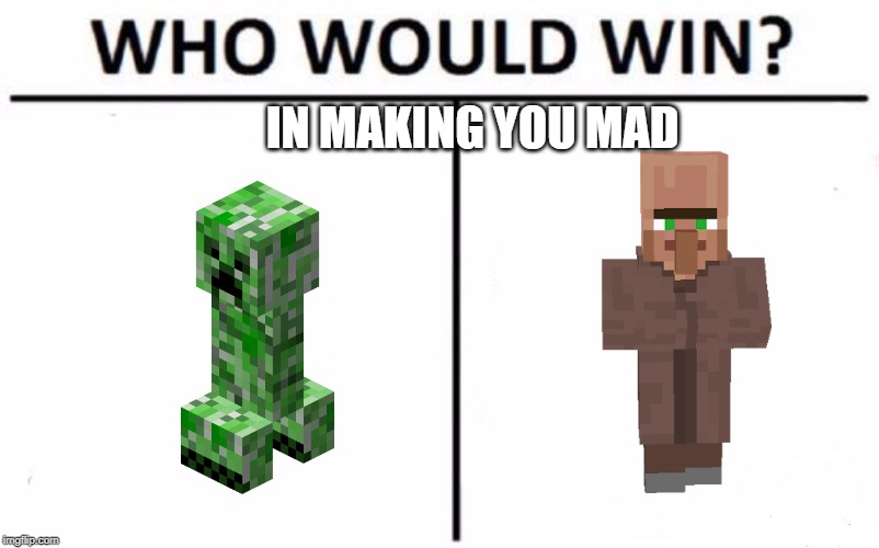 Who Would Win? | IN MAKING YOU MAD | image tagged in memes,who would win | made w/ Imgflip meme maker