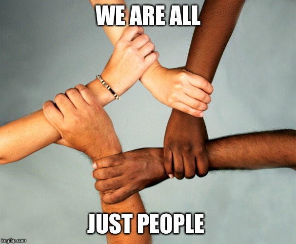 American Diversity | WE ARE ALL JUST PEOPLE | image tagged in american diversity | made w/ Imgflip meme maker
