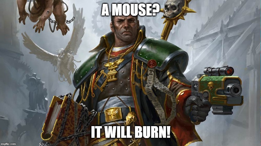 A MOUSE? IT WILL BURN! | made w/ Imgflip meme maker