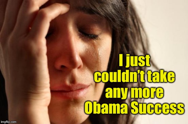 First World Problems Meme | I just couldn’t take any more Obama Success | image tagged in memes,first world problems | made w/ Imgflip meme maker