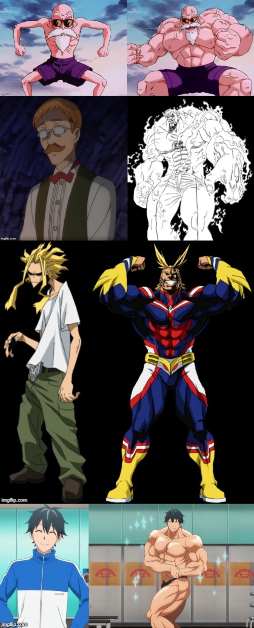 The 4 Anime Horsemen of Normal to SWOLE AF - Imgflip
