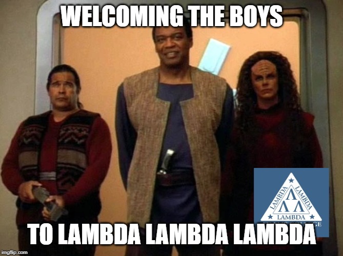 star wars nerds | WELCOMING THE BOYS; TO LAMBDA LAMBDA LAMBDA | image tagged in star wars | made w/ Imgflip meme maker