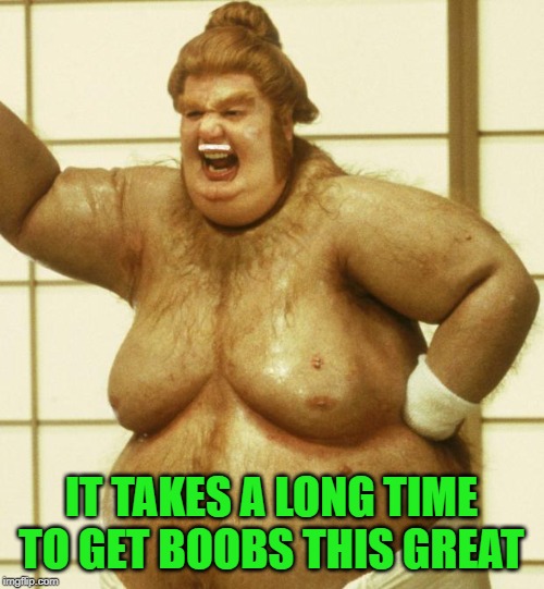 got moobs man boobs by consuming dairy Gynecomastia | IT TAKES A LONG TIME TO GET BOOBS THIS GREAT | image tagged in got moobs man boobs by consuming dairy gynecomastia | made w/ Imgflip meme maker