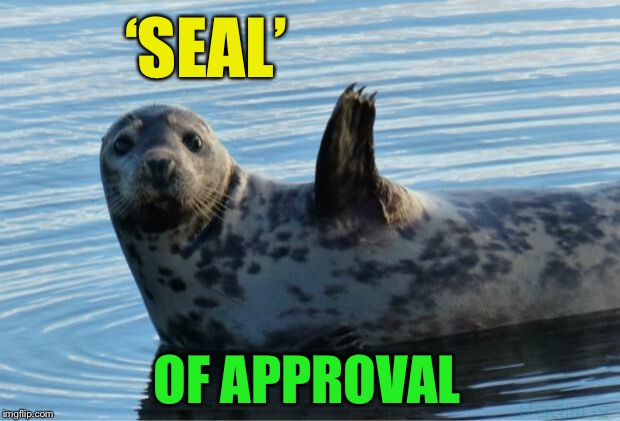 Seal | ‘SEAL’ OF APPROVAL | image tagged in seal | made w/ Imgflip meme maker