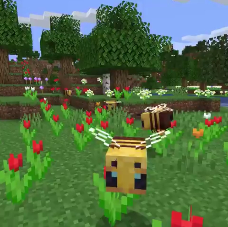 High Quality Minecraft bees Blank Meme Template