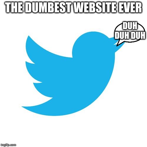 Twitter birds says | THE DUMBEST WEBSITE EVER; DUH DUH DUH | image tagged in twitter birds says | made w/ Imgflip meme maker