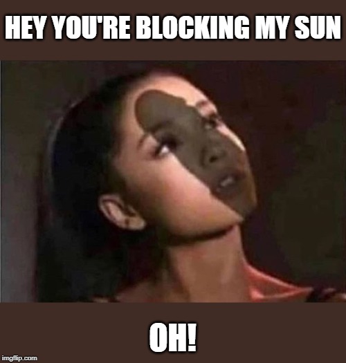 Shady business | HEY YOU'RE BLOCKING MY SUN; OH! | image tagged in penis,memes,lol,tally whacker,sunglasses,50 shades | made w/ Imgflip meme maker
